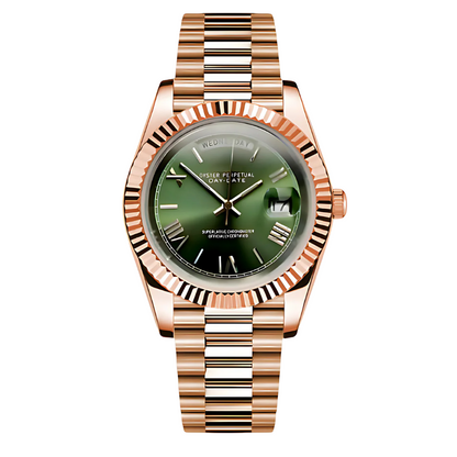 WATCH MOD JUST ROMAN | DATE | ROSE GOLD GREEN