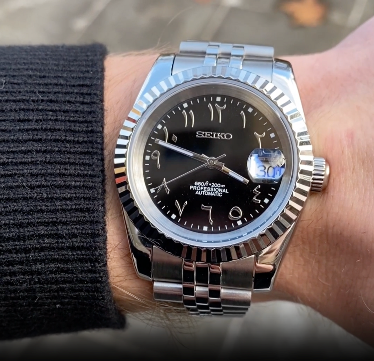 WATCH MOD JUST ARABIC DIAL | BLACK