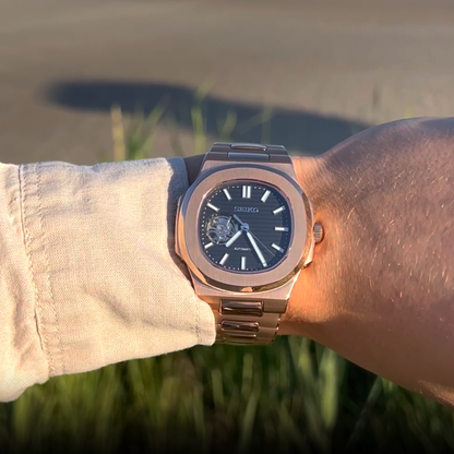 WATCH MOD NAUTIKO | ROSE GOLD BLACK | OPEN HEART