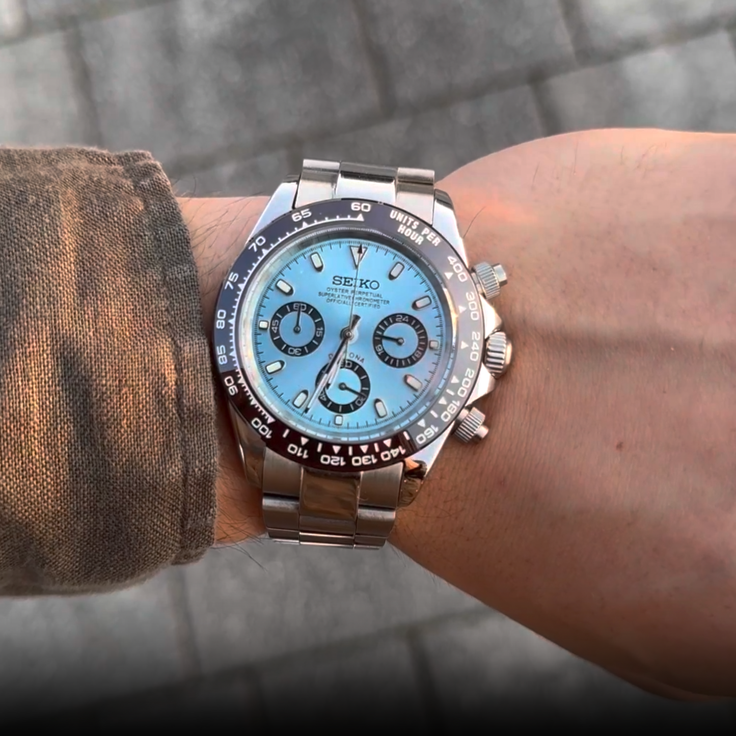 WATCH MOD SEITONA | PLATINUM ICE BLUE