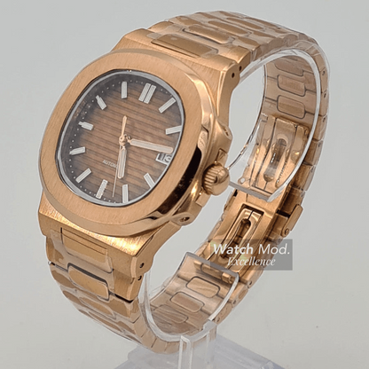 WATCH MOD NAUTIKO | ROSE GOLD BROWN
