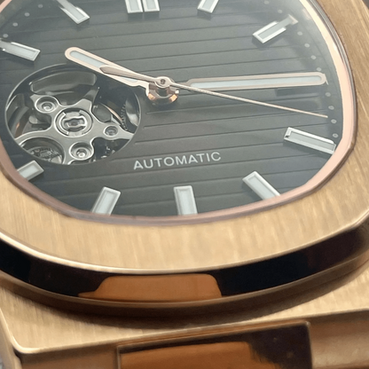 WATCH MOD NAUTIKO | ROSE GOLD BROWN | OPEN HEART