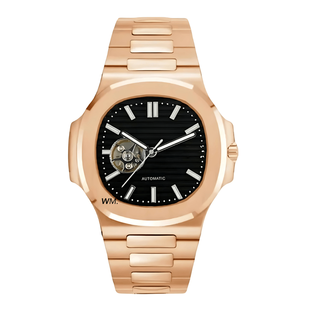 WATCH MOD NAUTIKO | ROSE GOLD BLACK | OPEN HEART
