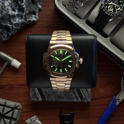 WATCH MOD NAUTIKO | ROSE GOLD BLACK | OPEN HEART