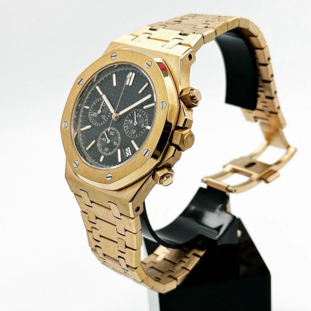 WATCH MOD ROYAL | CHRONO GOLD BLACK