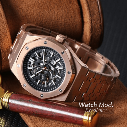WATCH MOD ROYAL | ROSE GOLD SKELETON