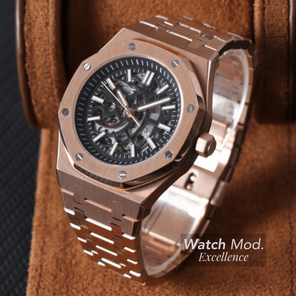 WATCH MOD ROYAL | ROSE GOLD SKELETON