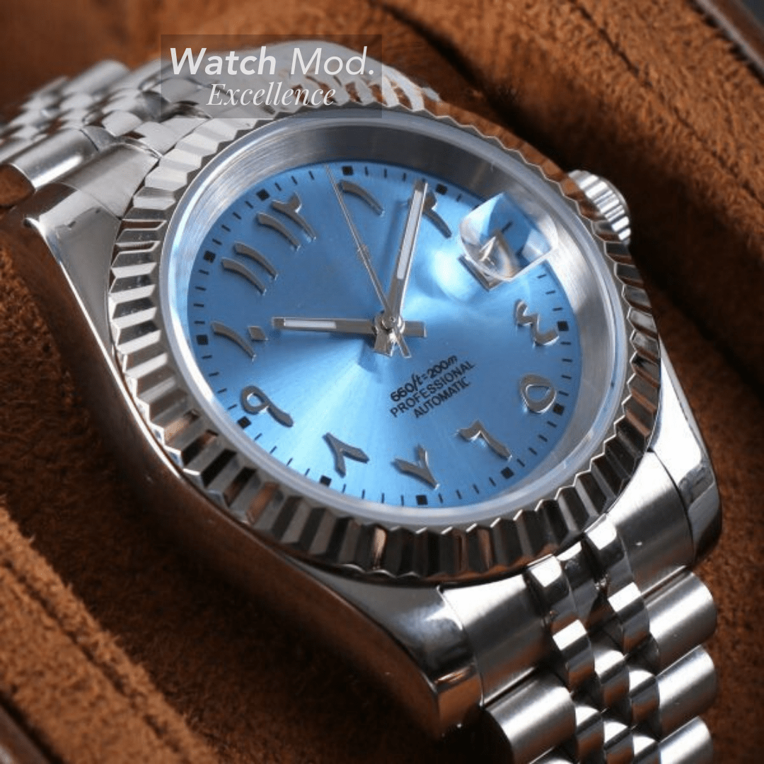 WATCH MOD JUST ARABIC DIAL | ICE BLUE