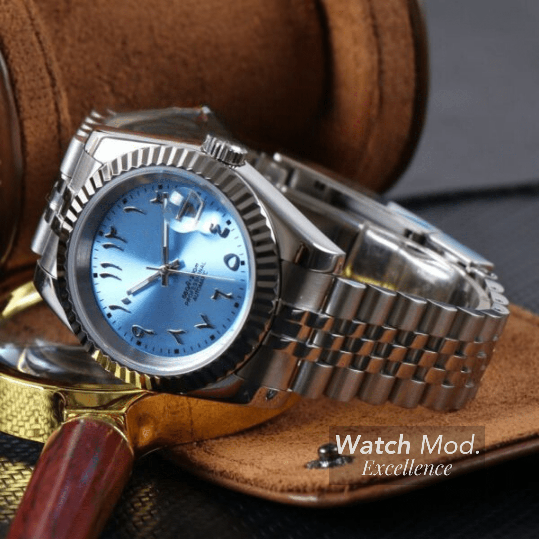 WATCH MOD JUST ARABIC DIAL | ICE BLUE