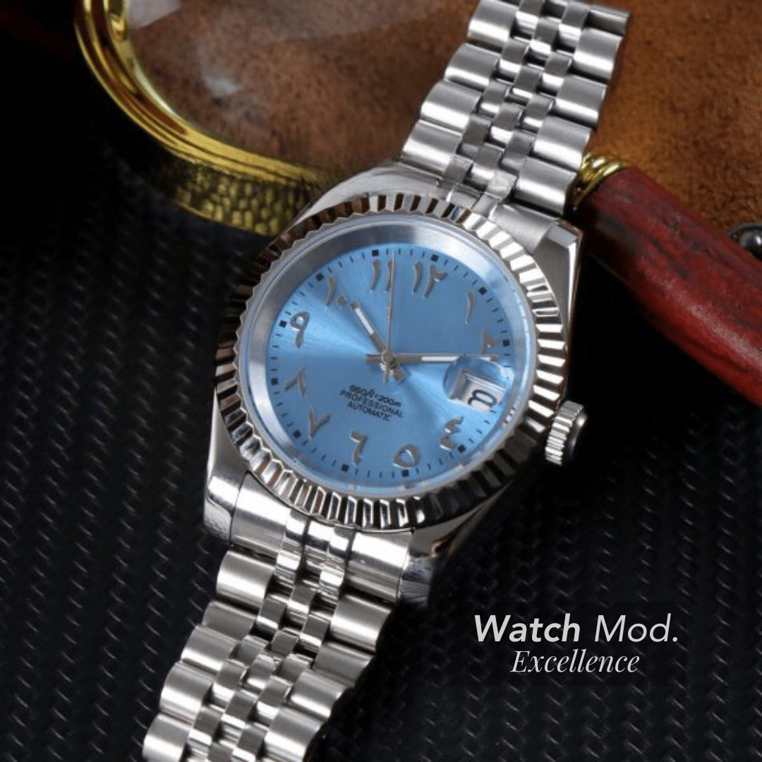 WATCH MOD JUST ARABIC DIAL | ICE BLUE