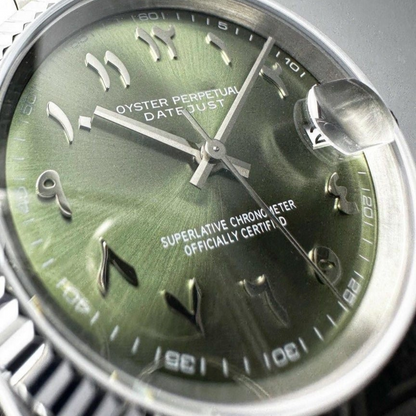 WATCH MOD JUST ARABIC DIAL | OLIVE GREEN