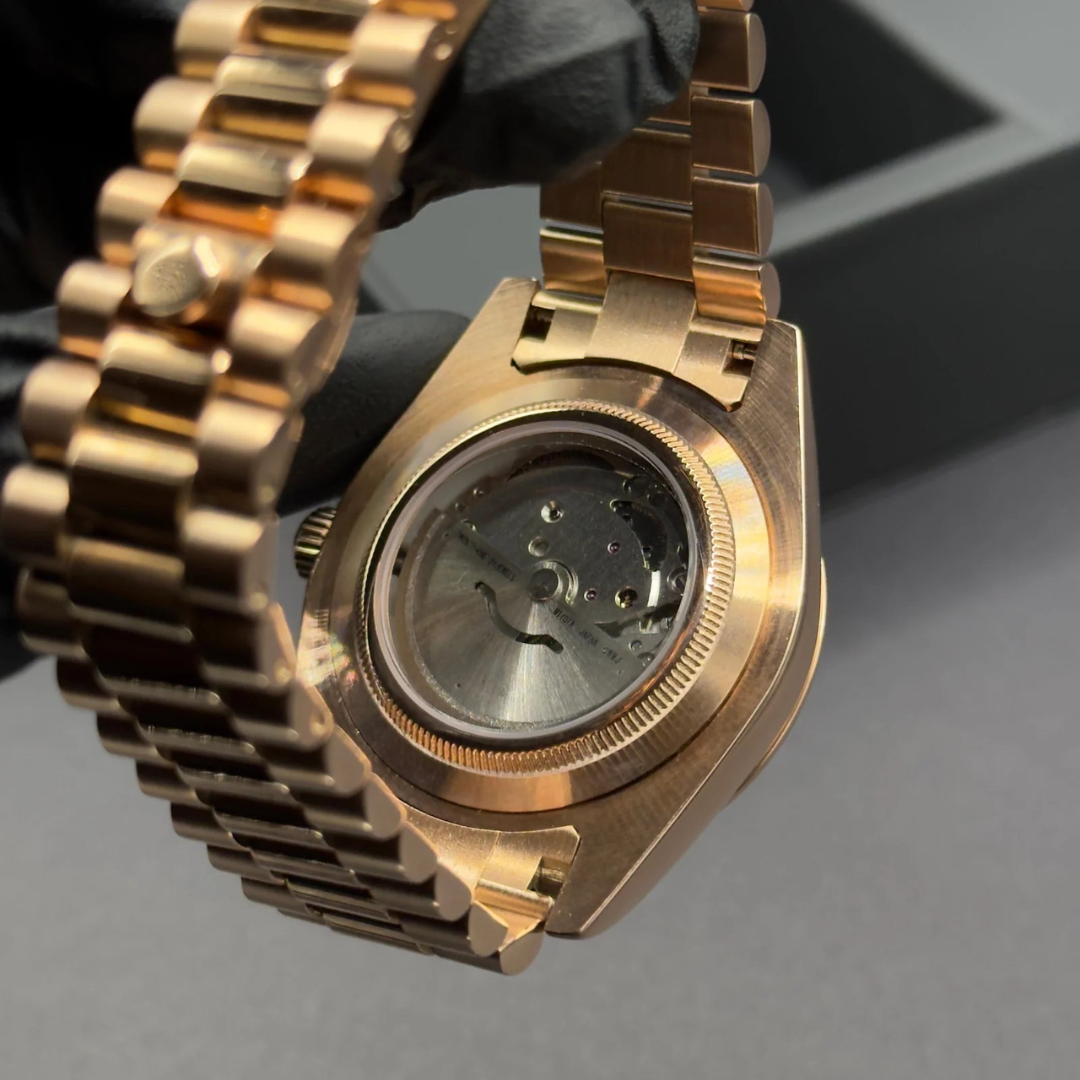 WATCH MOD JUST | DATE | ROSE GOLD CHOCOLATE