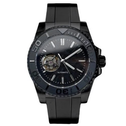 WATCH MOD MARINER | BLACK OPEN HEART | SILICONE STRAP