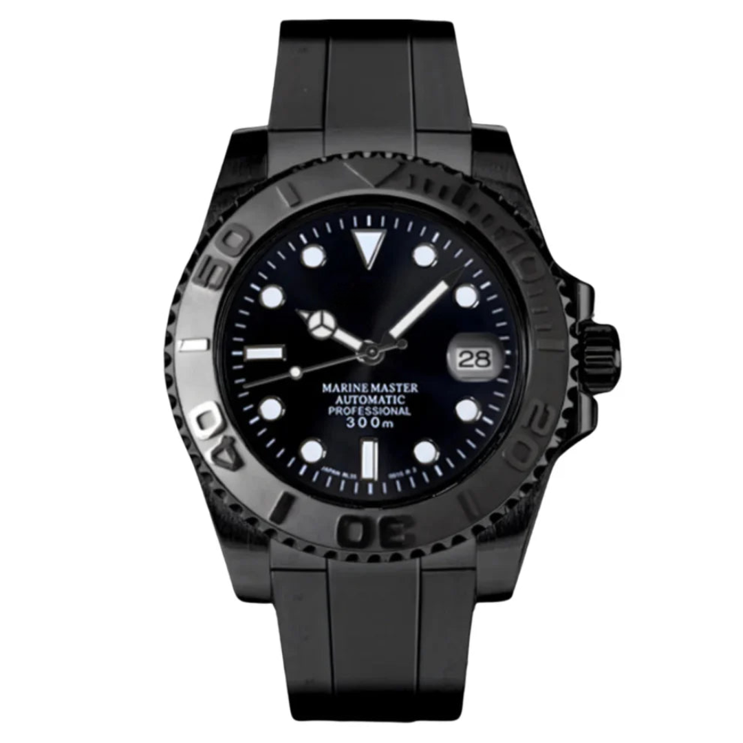 WATCH MOD MARINER | FULL BLACK | SILICONE STRAP