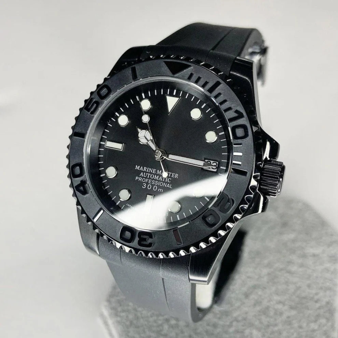 WATCH MOD MARINER | FULL BLACK | SILICONE STRAP