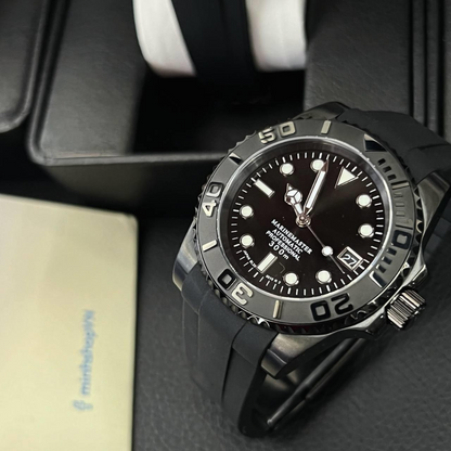WATCH MOD MARINER | FULL BLACK | SILICONE STRAP