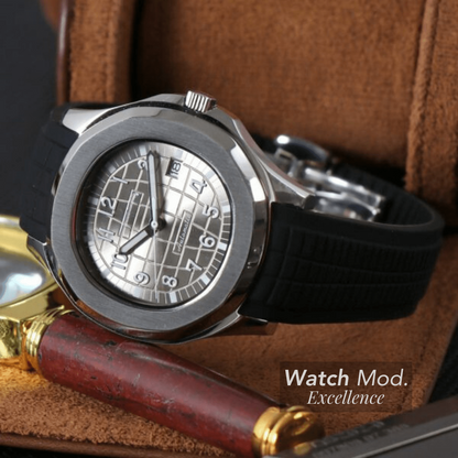 WATCH MOD AQUA | METALLIC BLACK | SILICONE STRAP