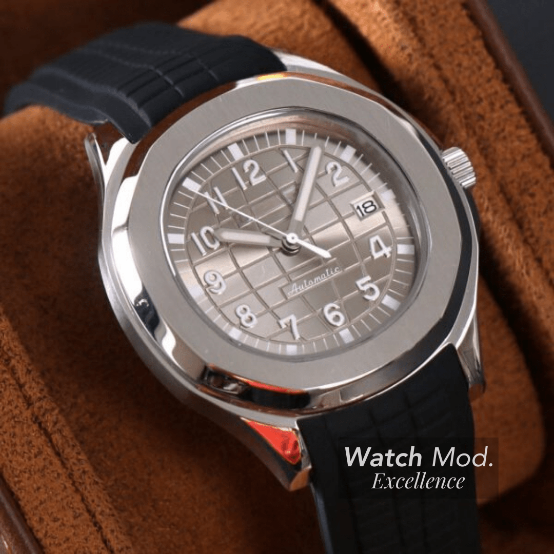 WATCH MOD AQUA | METALLIC BLACK | SILICONE STRAP