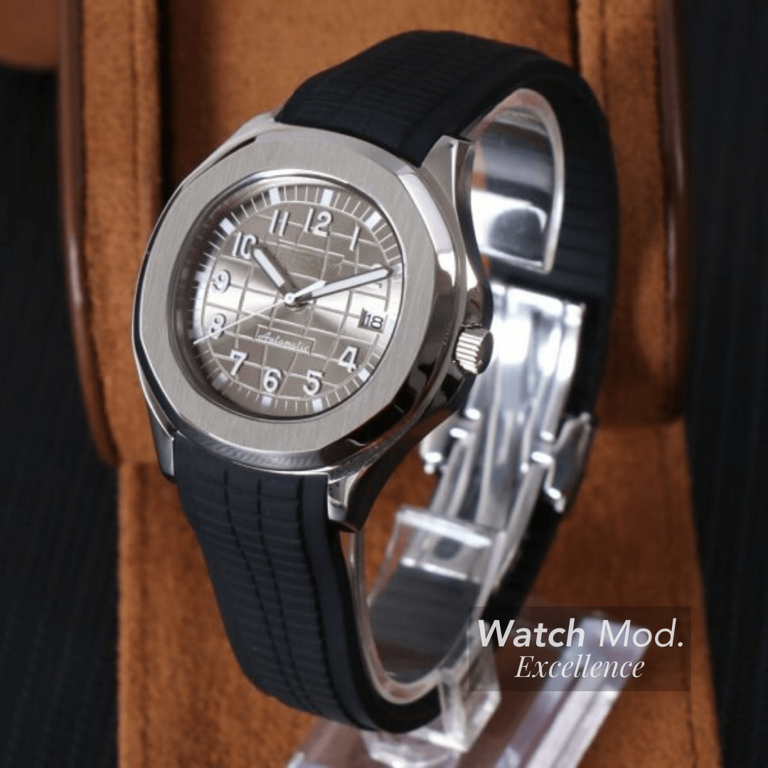 WATCH MOD AQUA | METALLIC BLACK | SILICONE STRAP