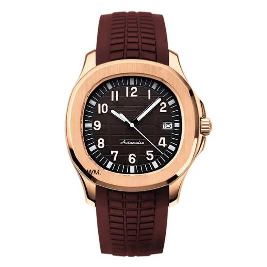 WATCH MOD AQUA | ROSE GOLD BROWN | SILICON STRAP