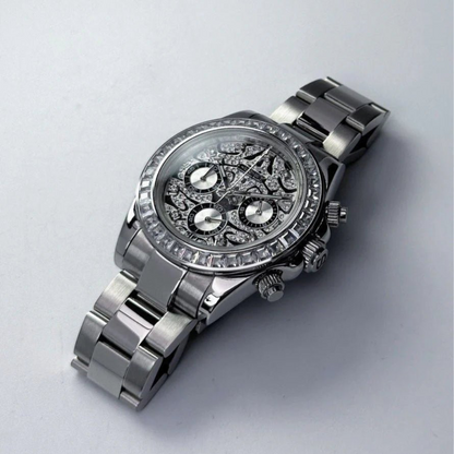 WATCH MOD SEITONA | SILVER TIGER EYE | DIAMOND