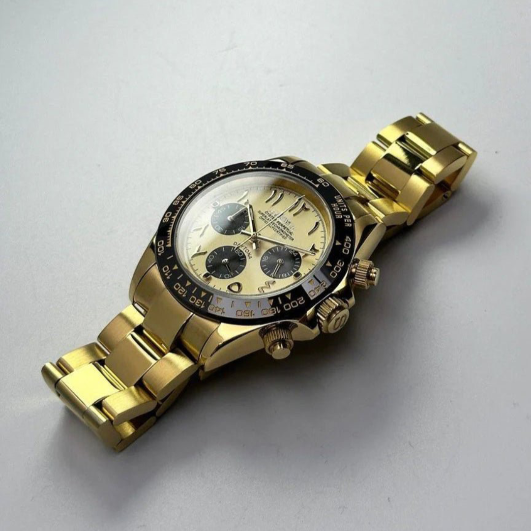 WATCH MOD SEITONA | ARABIC DIAL | BLACK GOLD