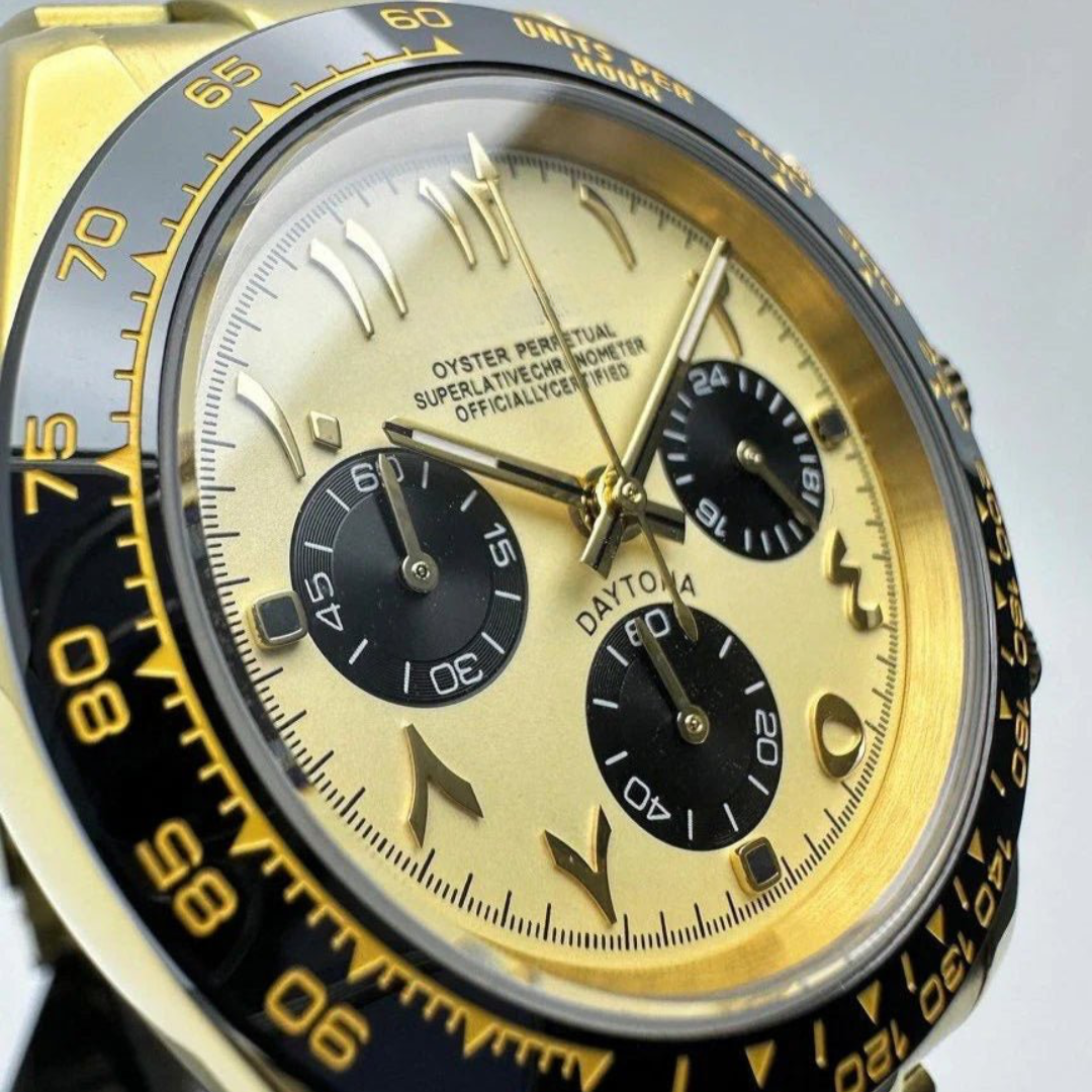 WATCH MOD SEITONA | ARABIC DIAL | BLACK GOLD