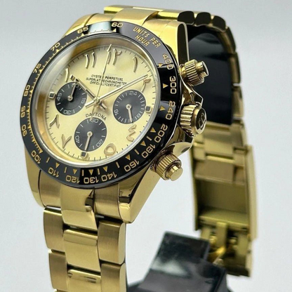 WATCH MOD SEITONA | ARABIC DIAL | BLACK GOLD