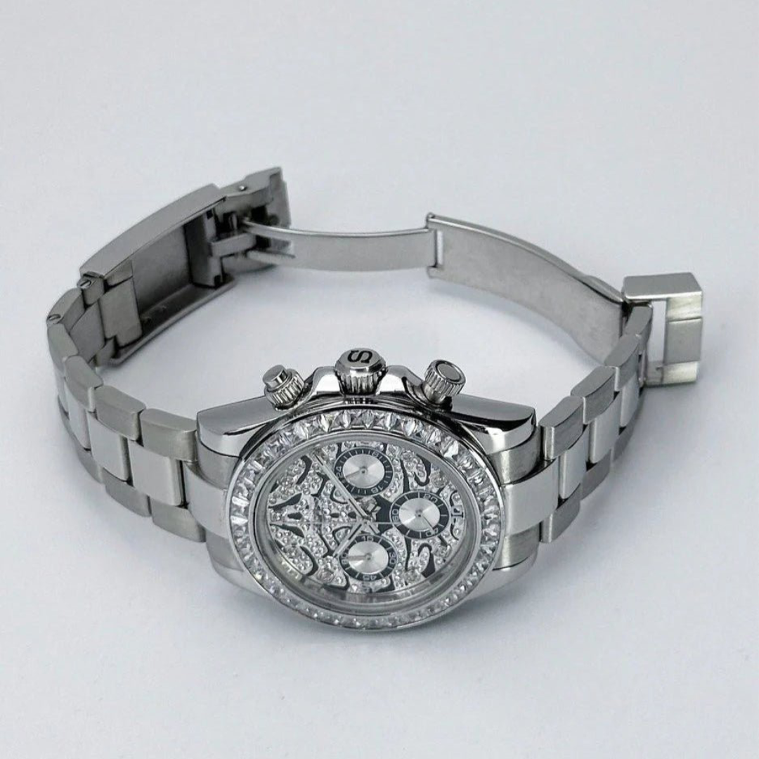 WATCH MOD SEITONA | SILVER TIGER EYE | DIAMOND