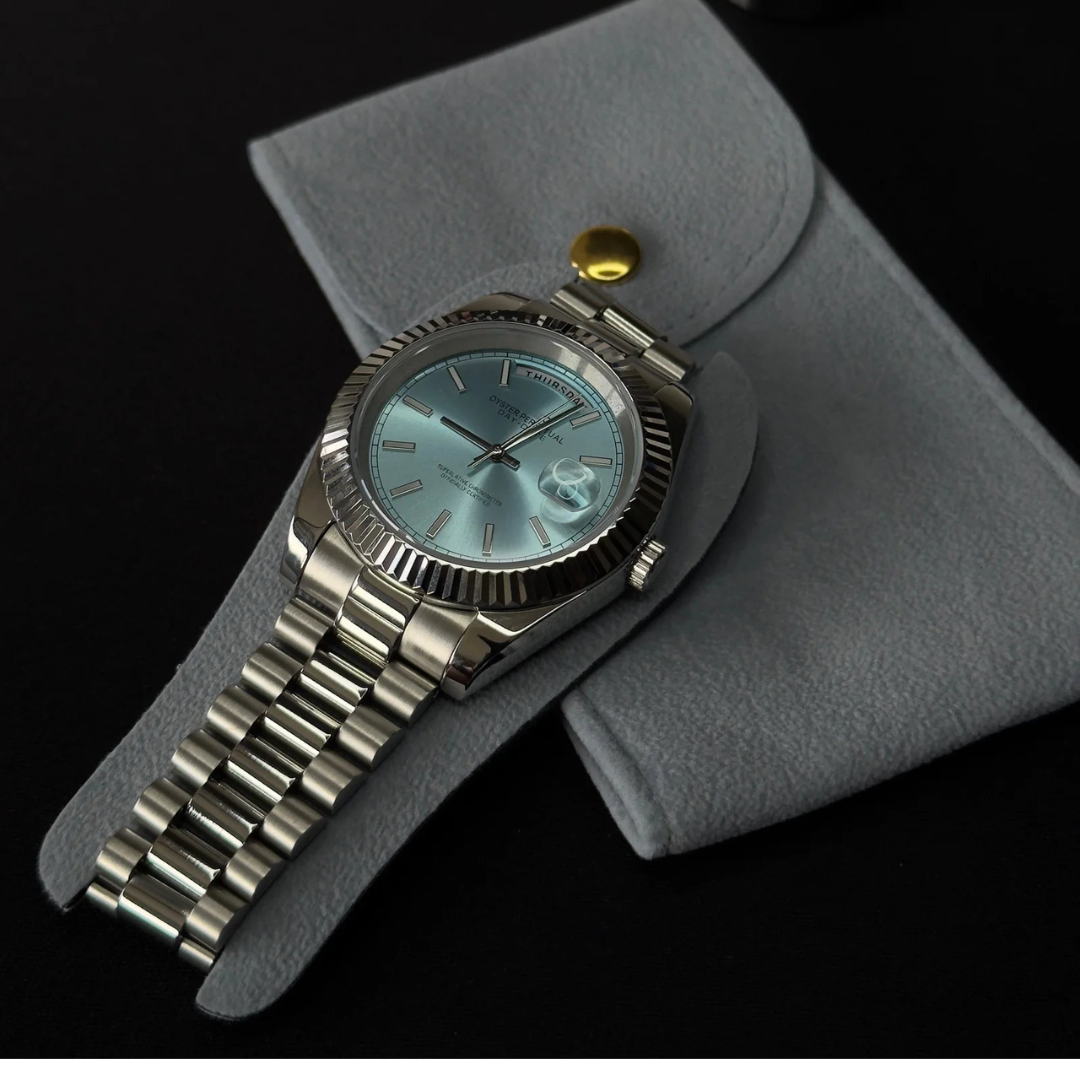 WATCH MOD JUST | DATE | ICE BLUE