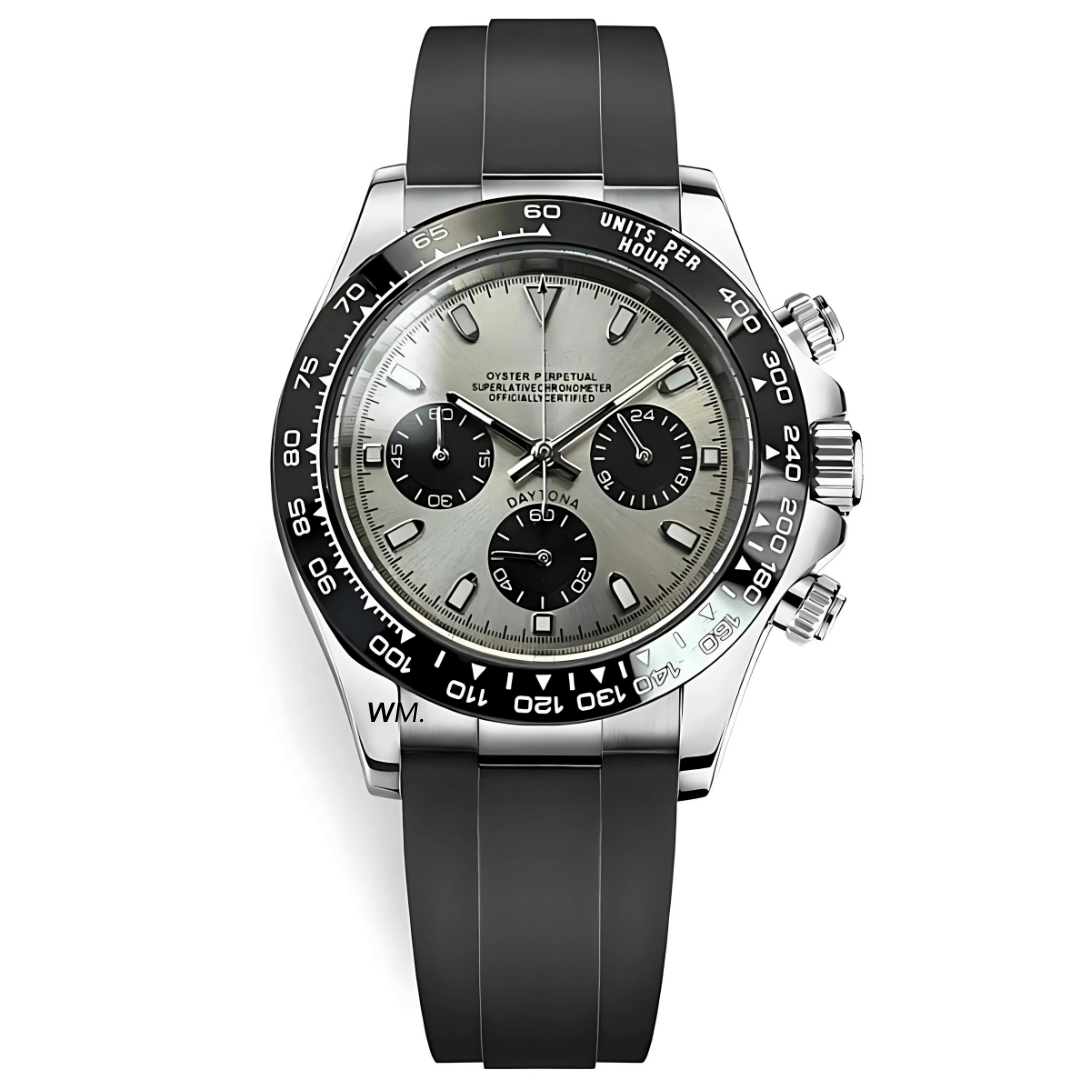 WATCH MOD SEITONA | SILVER BLACK | SILICONE STRAP