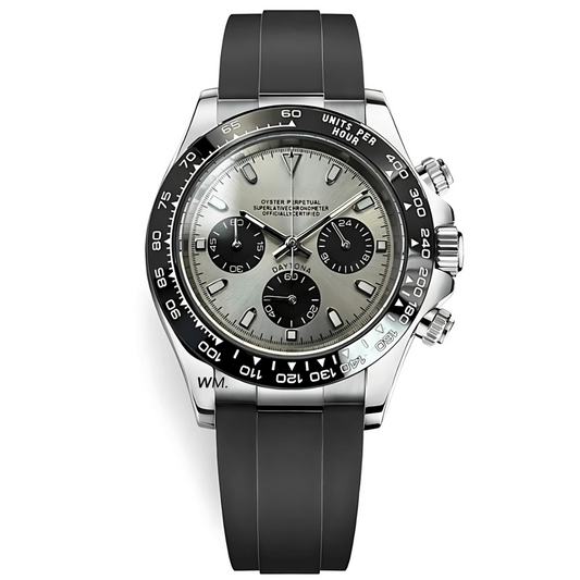 WATCH MOD SEITONA | SILVER BLACK | SILICONE STRAP