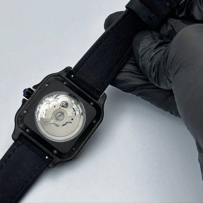 WATCH MOD SANTEIKO | FULL BLACK | LEATHER STRAP