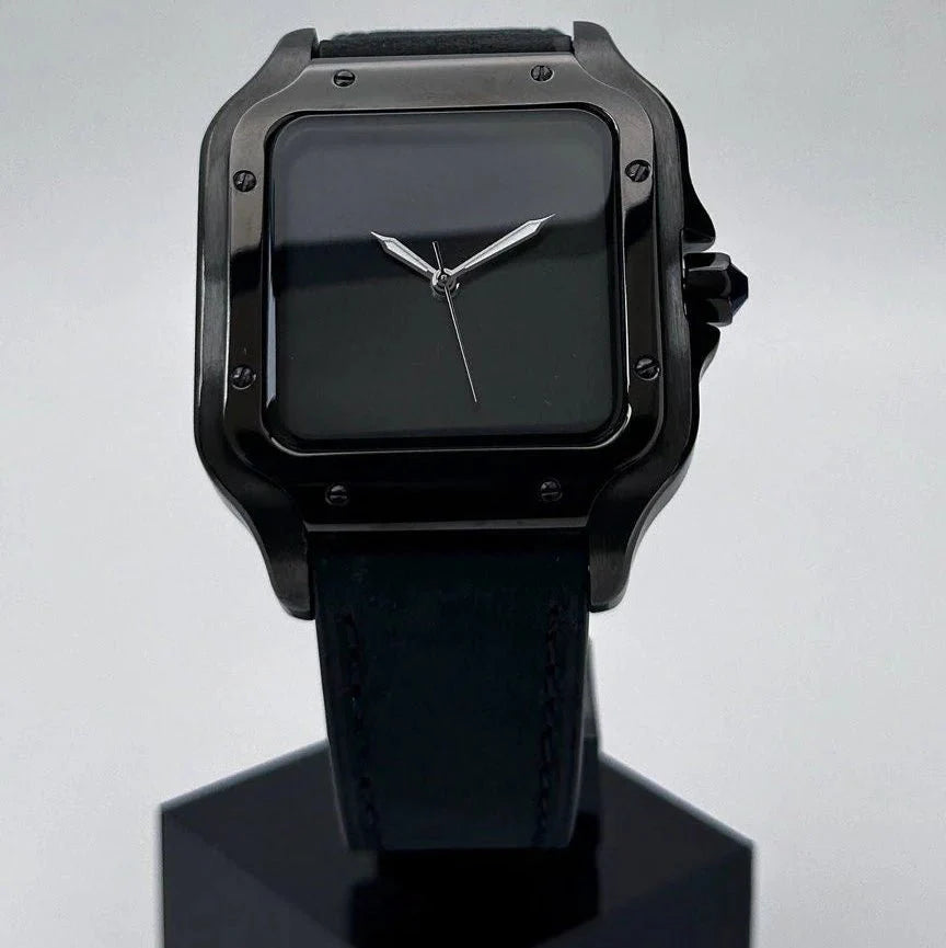 WATCH MOD SANTEIKO | FULL BLACK | LEATHER STRAP