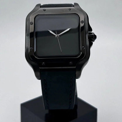 WATCH MOD SANTEIKO | FULL BLACK | LEATHER STRAP