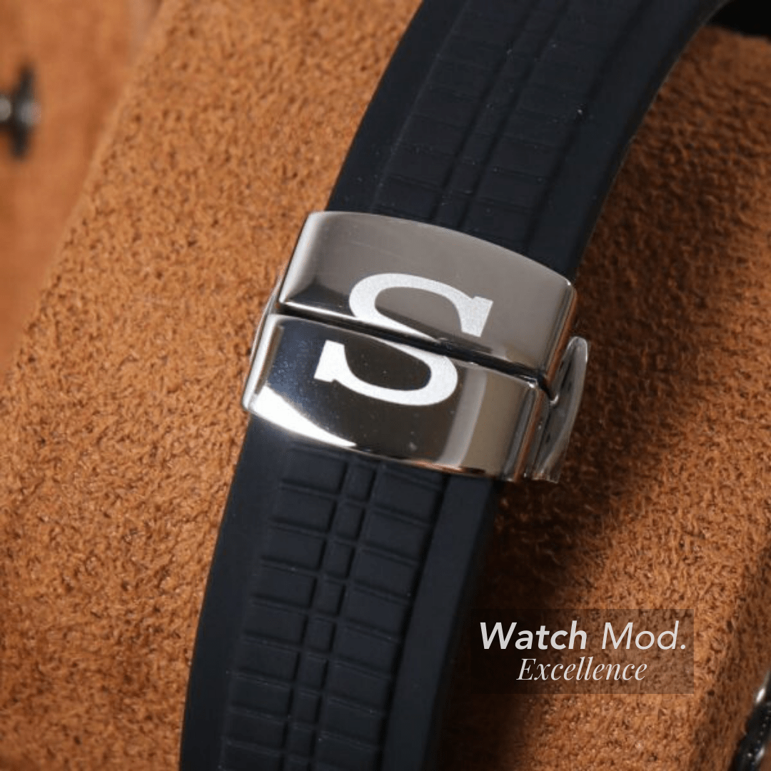 WATCH MOD AQUA | METALLIC BLACK | SILICONE STRAP