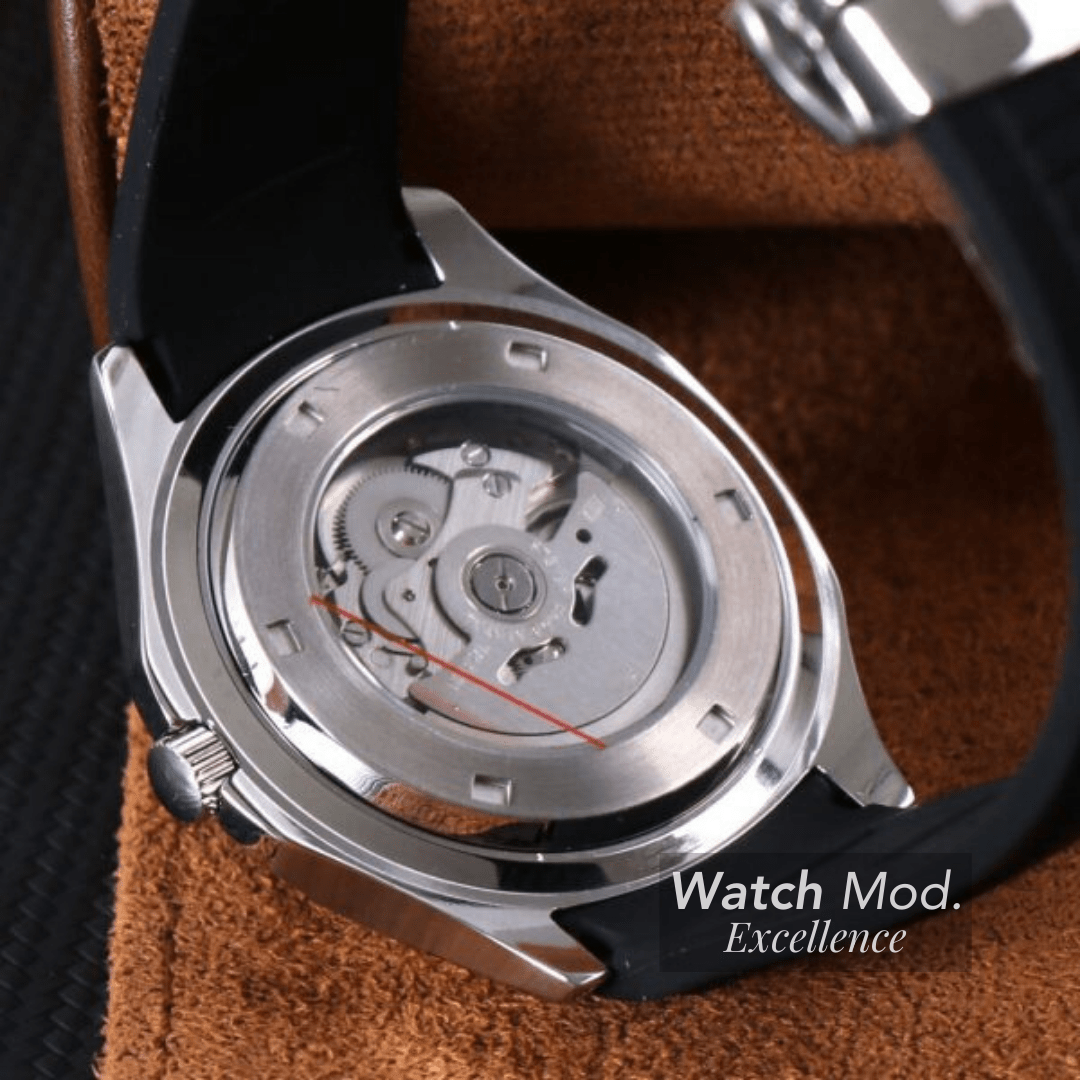 WATCH MOD AQUA | METALLIC BLACK | SILICONE STRAP